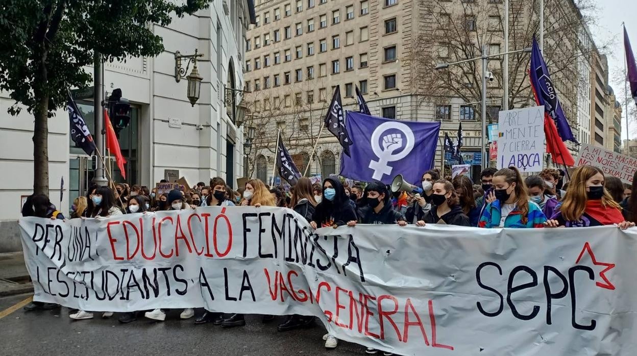 Manifestación del 8-M en Barcelona