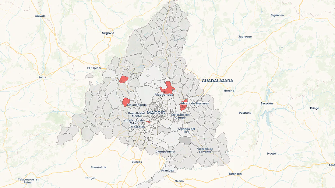 Coronavirus Madrid | Once municipios y tres zonas básicas cumplen los requisitos actuales para el confinamiento