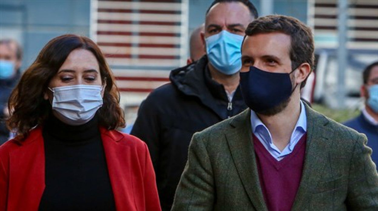 Pablo Casado, hoy, en Barcelona