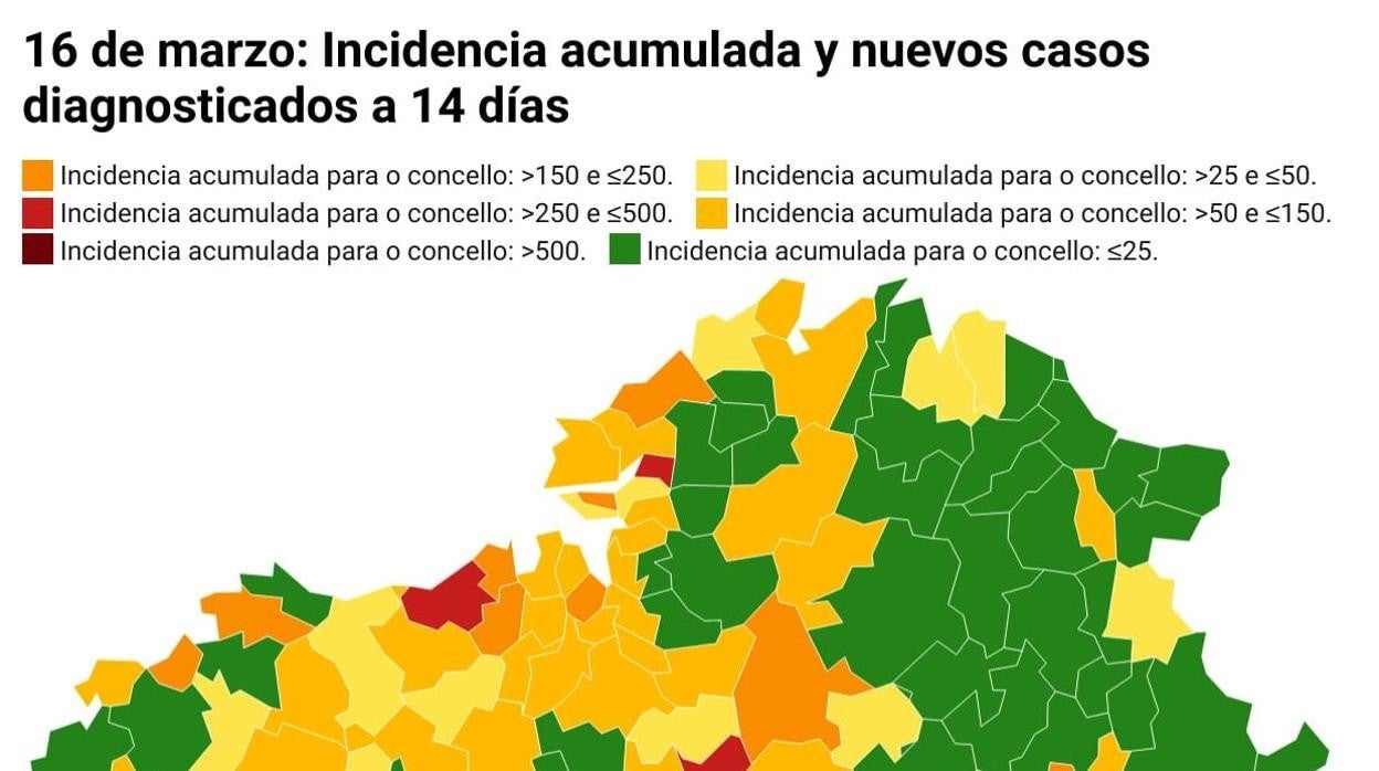 Coronavirus Galicia: esta es la incidencia acumulada y el número de casos de cada concello antes de la reunión del comité clínico