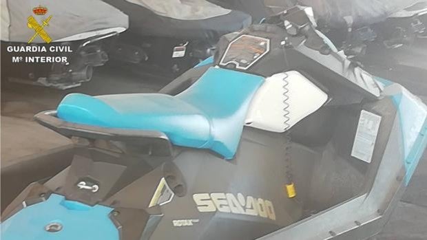 Recuperan en Alicante una moto acuática robada en 2016 en el Reino Unido