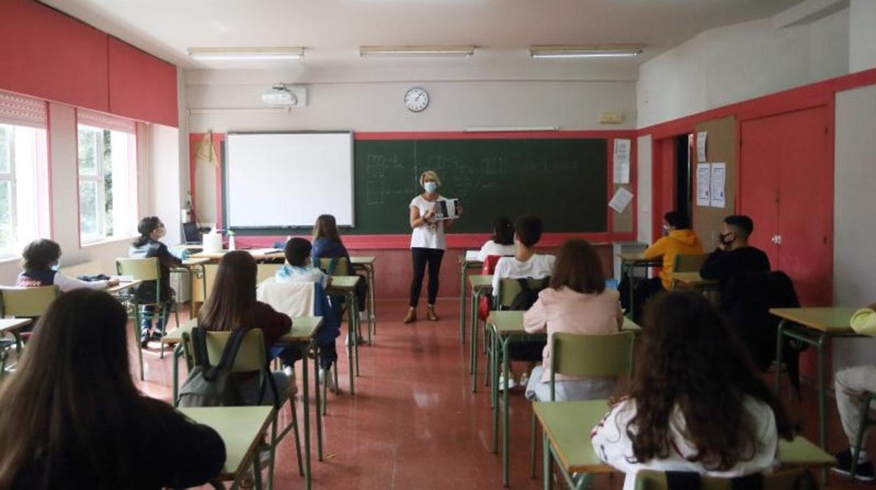 Inicio de este curso escolar en un centro educativo de Santiago de Compostela