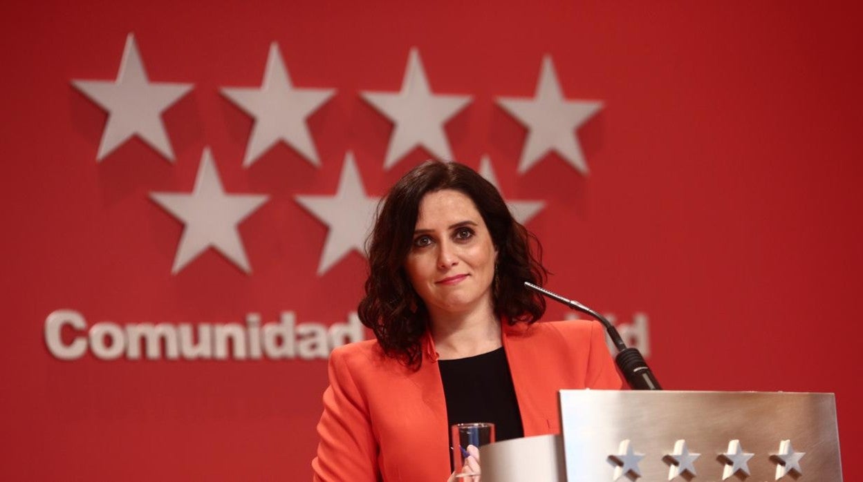 La presidenta de la Comunidad de Madrid, Isabel Díaz Ayuso