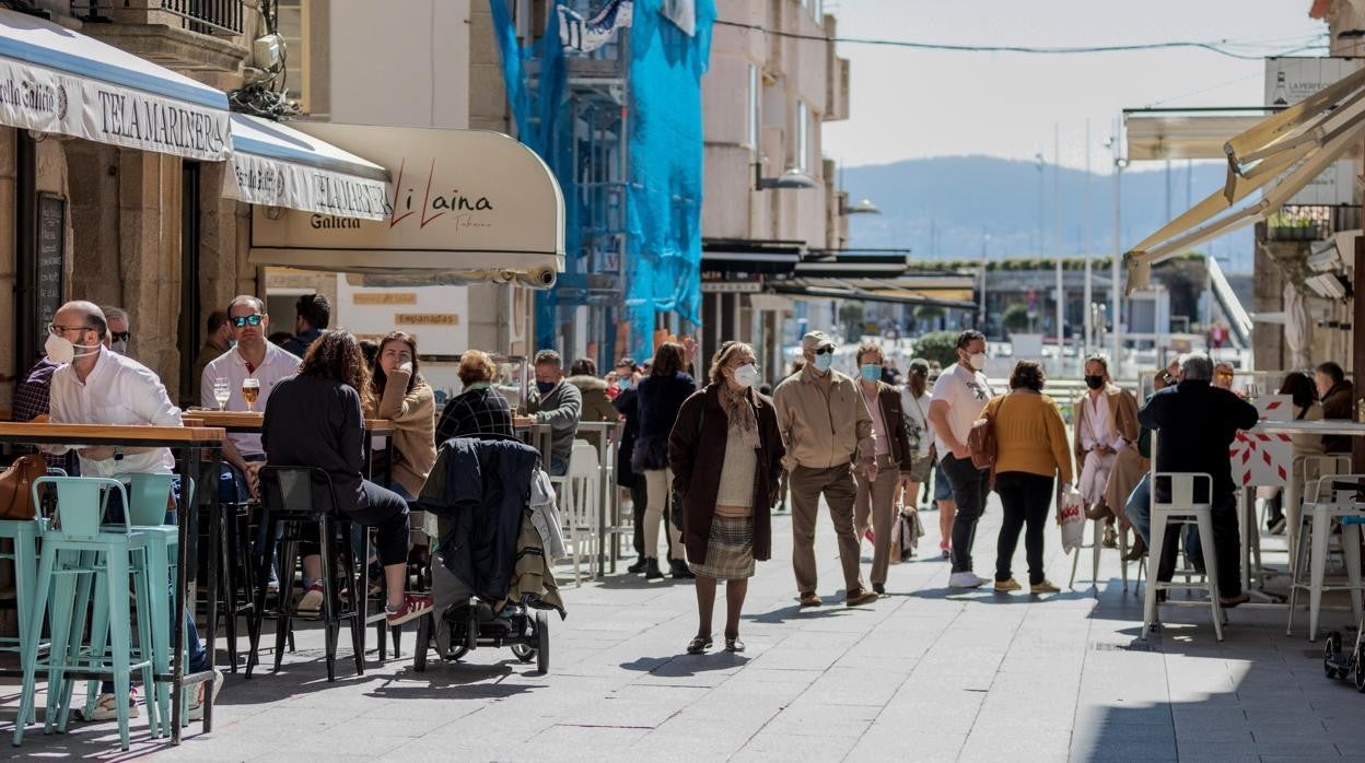 Aspecto que presentaba Sanxenxo (Pontevedra) el pasado fin de semana