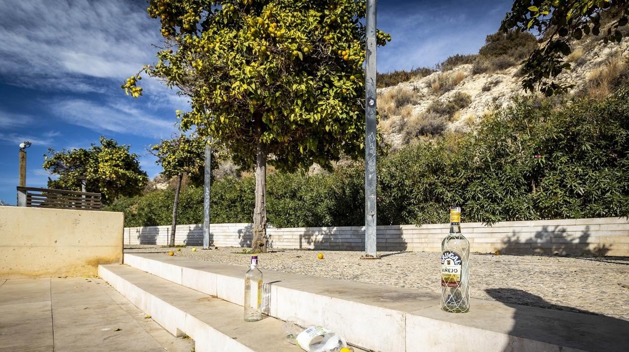 Imagen de archivo de botellones en el parque La Ereta de Alicante