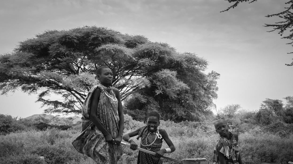 En busca del agua, fotografía ganadora del concurso