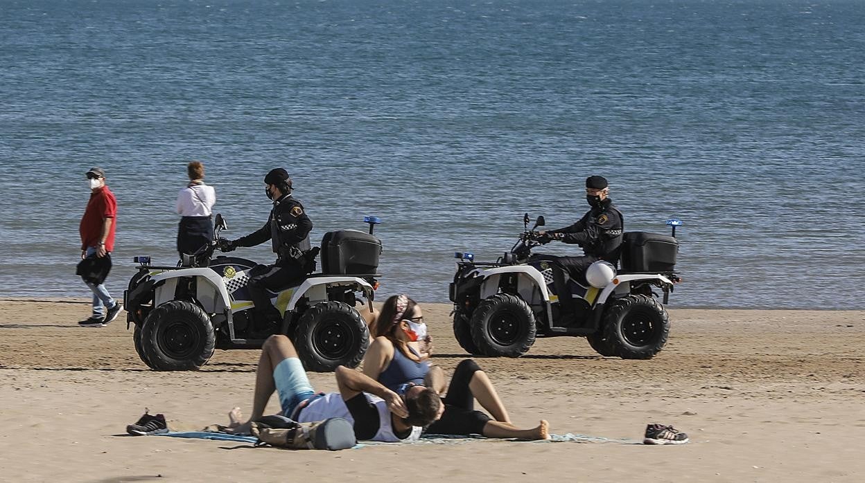 Imagen tomada en la playa del Cabanyal de Valencia