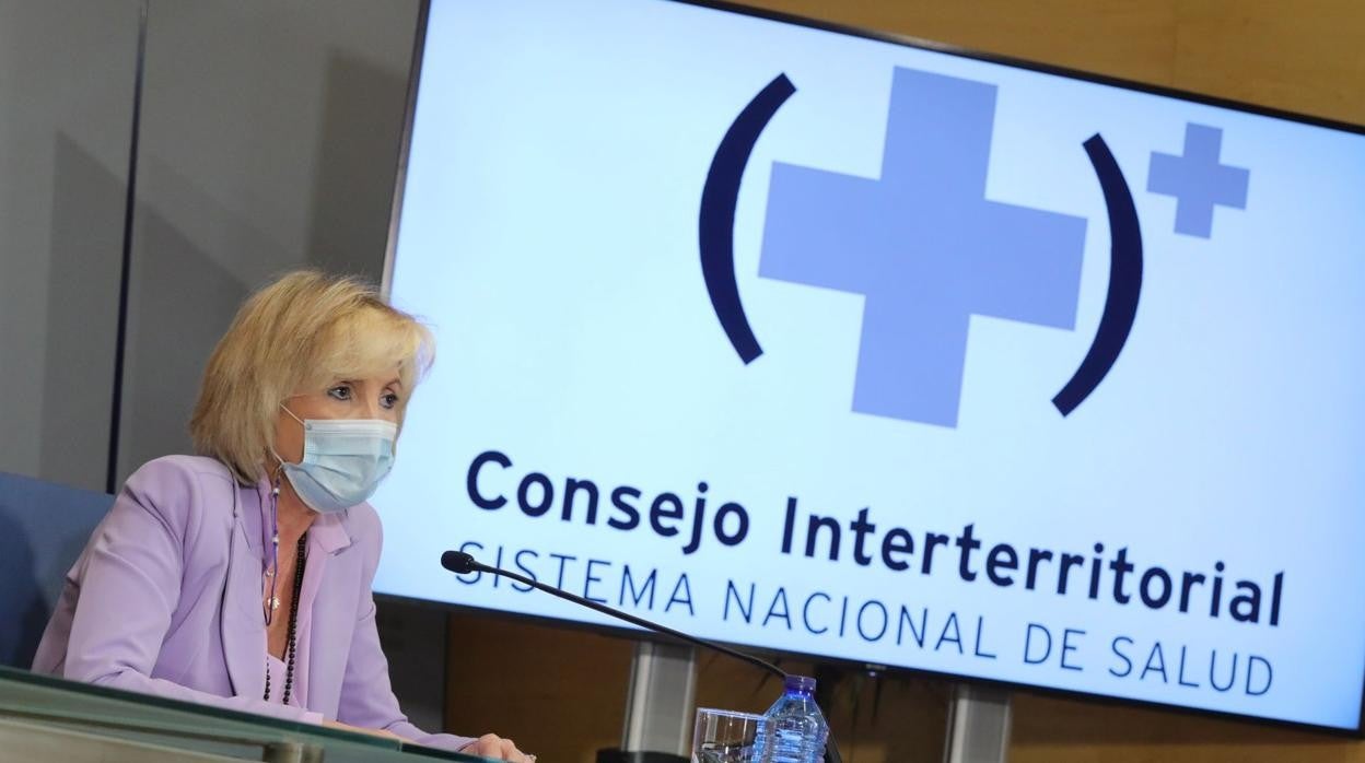 La consejera Verónica Casado, durante la rueda de prensa posterior al Consejo Interterritorial