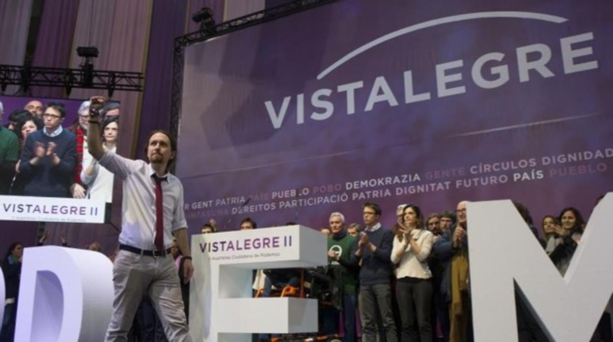 Pablo Iglesias en un acto de la campaña de 2019