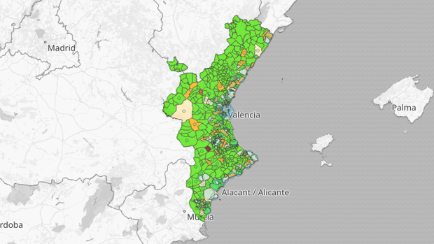 Mapa y listado de los rebrotes y situación del coronavirus en las residencias de Valencia