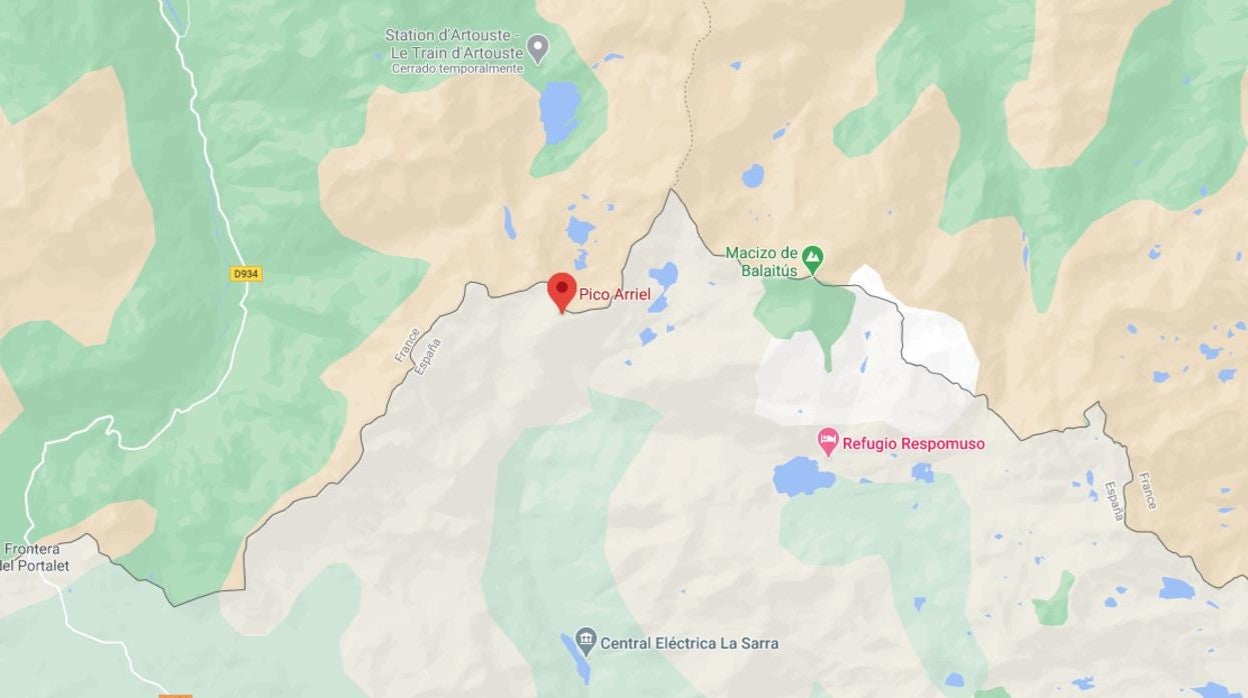 El Pico Arriel, donde ha aparecido el cadáver del montañero, se encuentra justo en la frontera entre España y Francia. Está al norte del embalse de La Sarra (Huesca), donde apareció su vehículo