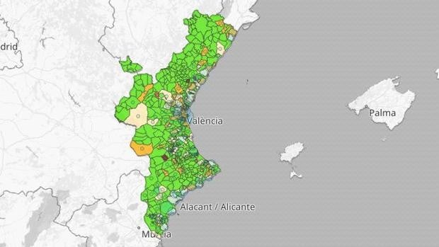 Mapa y listado de los últimos rebrotes de coronavirus en Valencia y la situación en las residencias