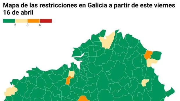 Coronavirus Galicia: este es el nuevo mapa de restricciones en vigor desde este viernes