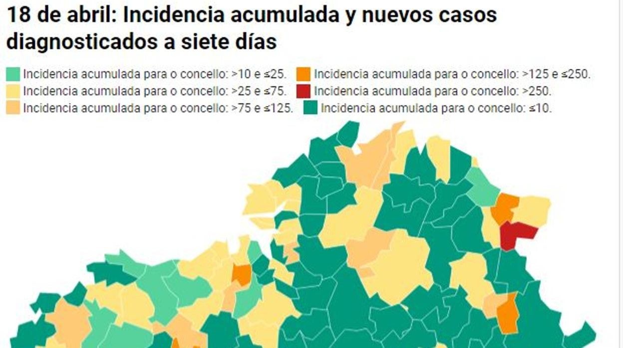 Coronavirus Galicia: Esta es la incidencia en cada concello