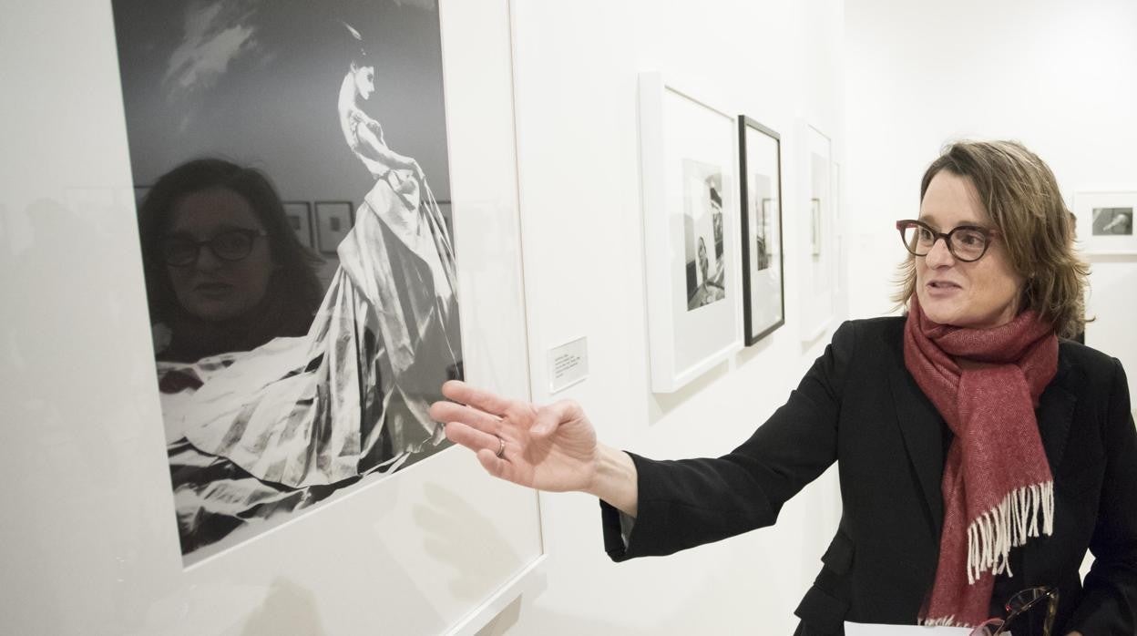 Anne Morin, durante el comisariado de una exposición en Valladolid, en una imagen de archivo