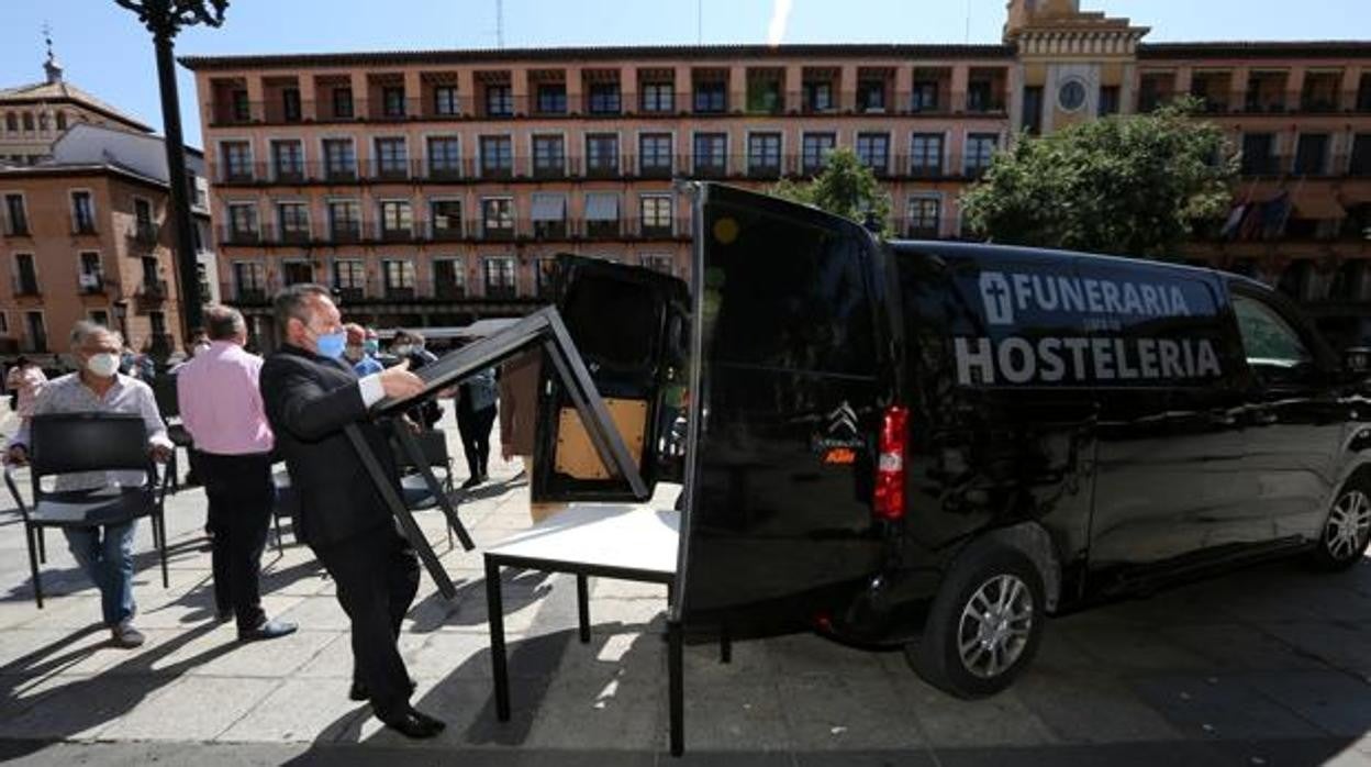 Manifestación de hosteleros en Toledo