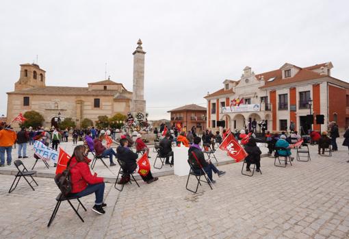 Imagen de la plaza mayor de Villalar de los Comuneros