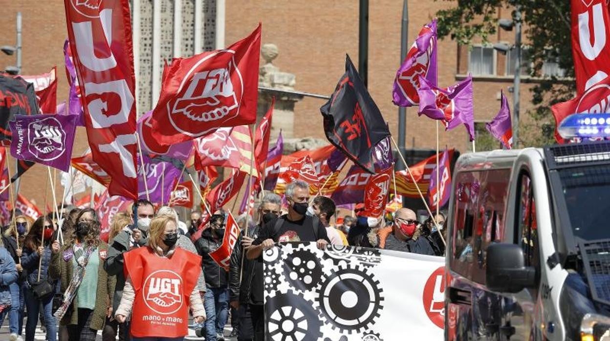 El mortal accidente de trabajo ha ocurrido en Teruel pocas horas antes de la manifestación del Primero de Mayo que el centro de Zaragoza