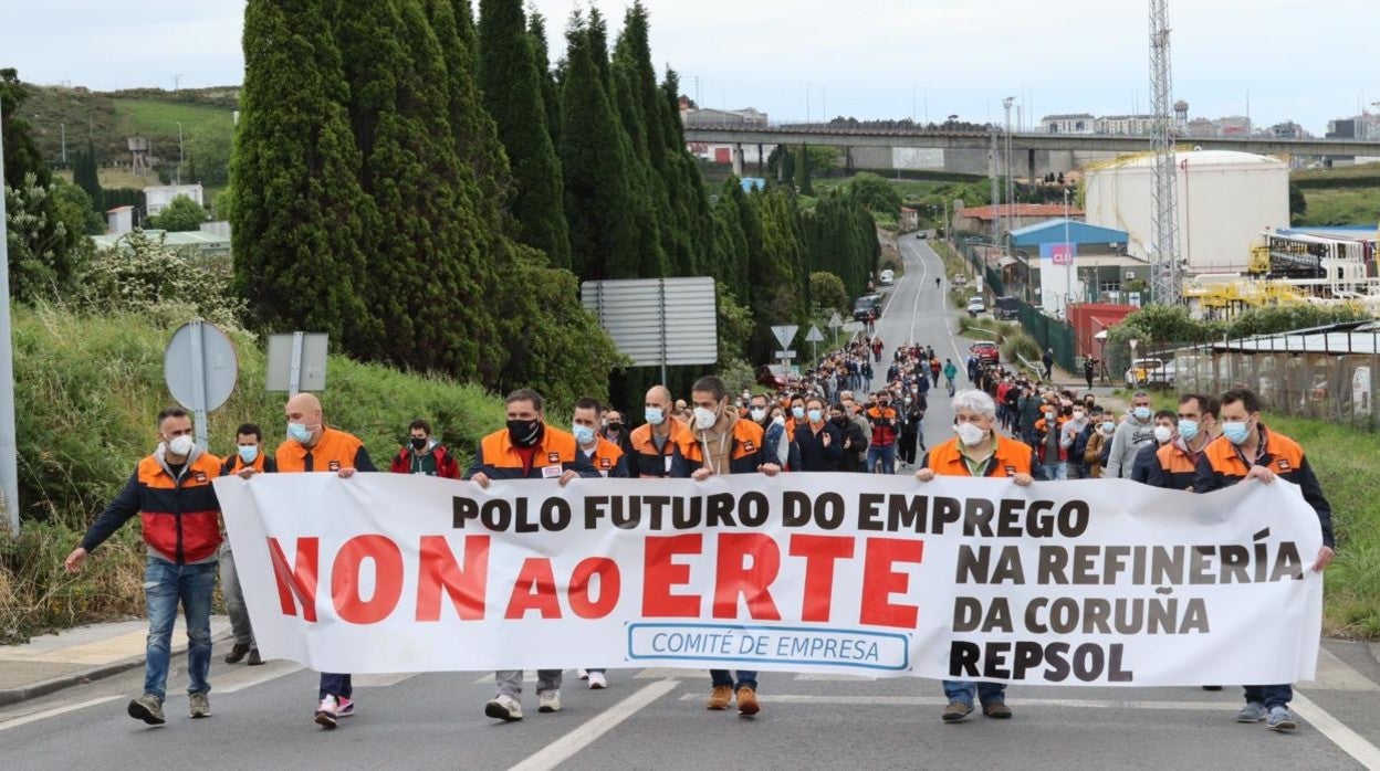 Imagen de archivo de una de las protestas contra el ERTE de la plantilla