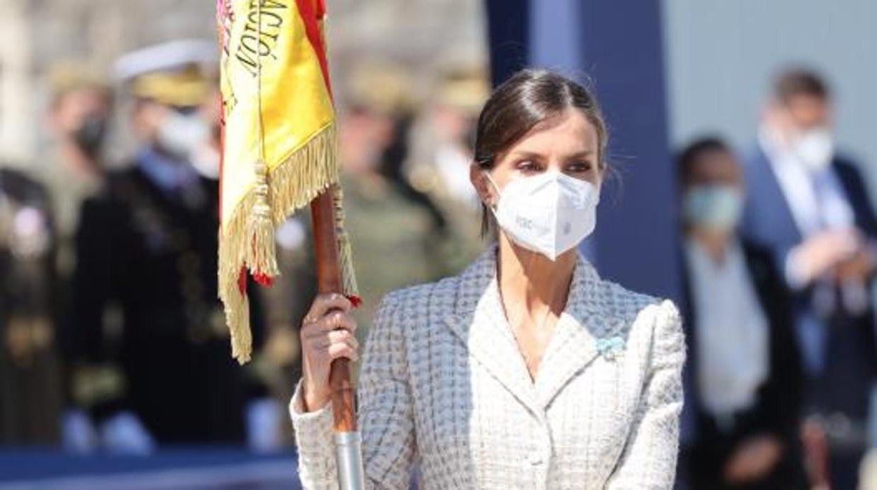 La Reina, en el acto de la Academia de Aviación del Ejército de Tierra del pasado viernes en Colmenar Viejo