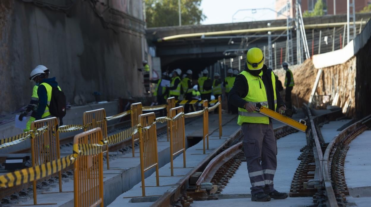 Obras en Barcelona, en una imagen de archivo