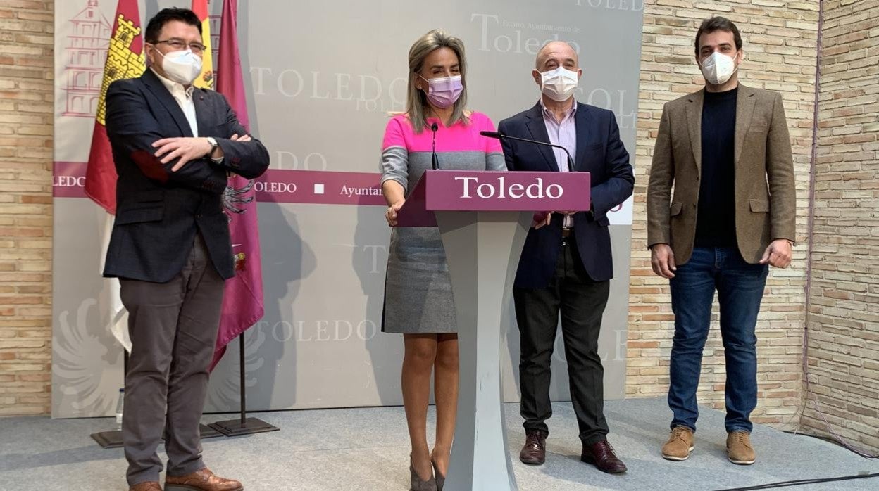 La alcaldesa de Toledo, MIlagros Tolón durante la presentación del programa cultural