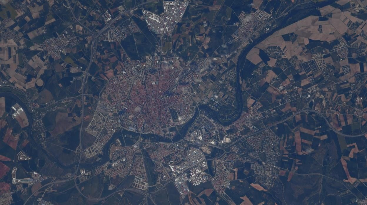 Imagen de Salamanca tomada desde la Estación Espacial Internacional