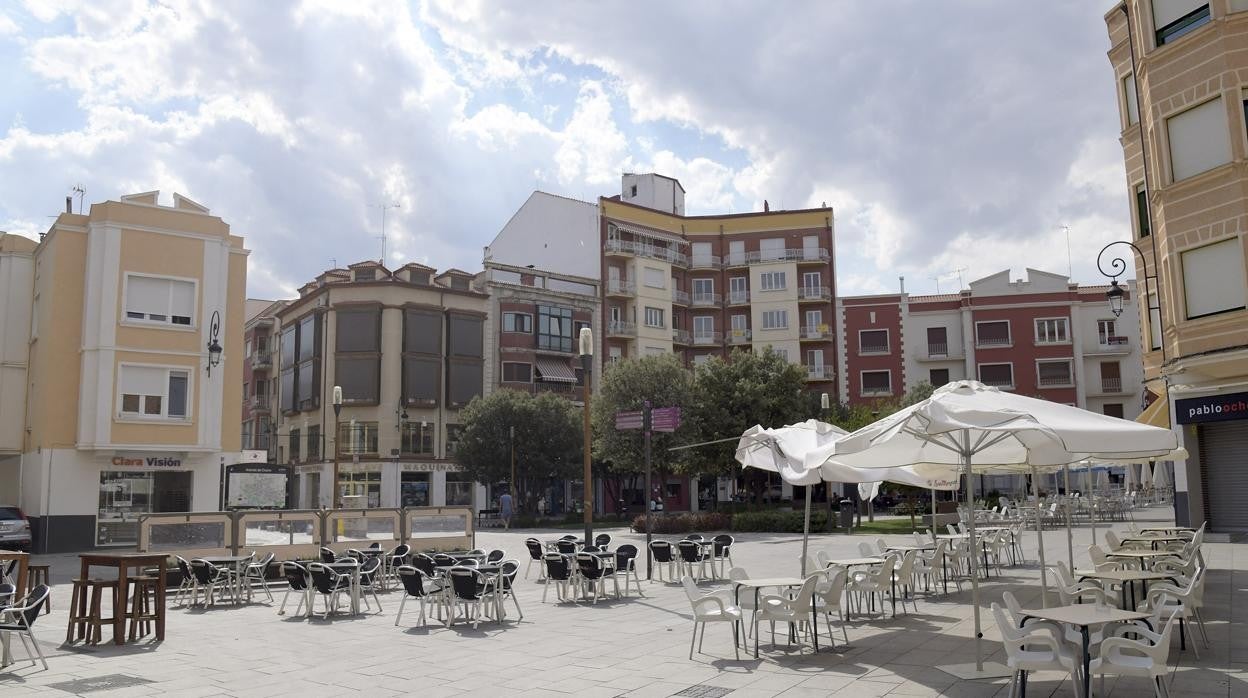 Terraza en el centro de la localidad burgalesa de Aranda