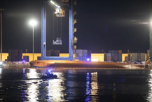 Imagen del buque accidentado en el puerto de Castellón