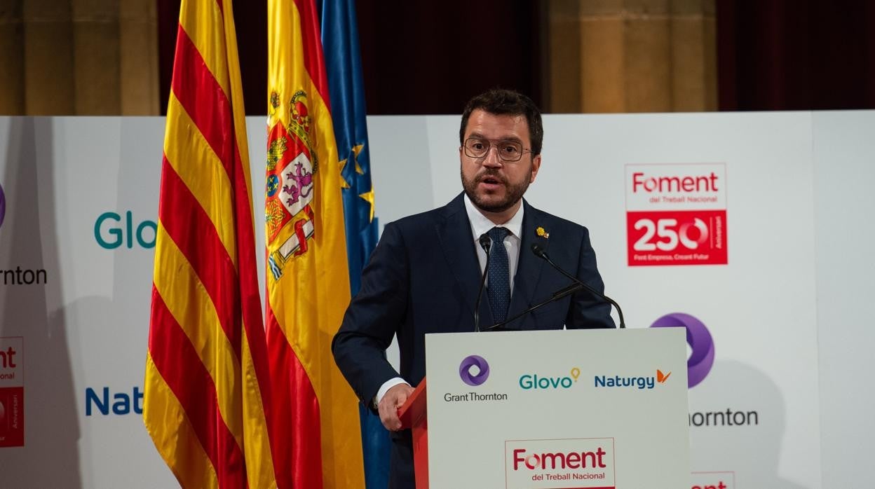 El presidente de la Generalitat, Pere Aragonés