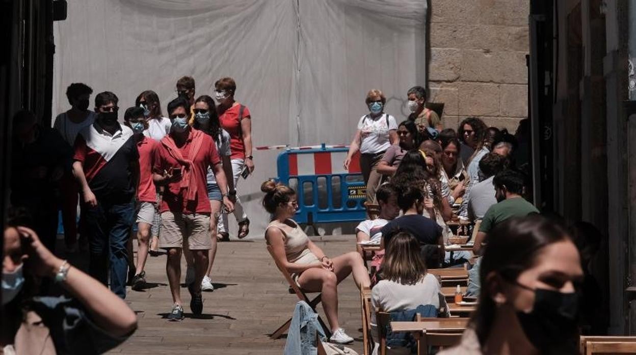 Una terraza de Santiago en una imagen de archivo