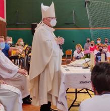 El arzobispo de Toledo ofició en el colegio Maristas la fiesta de su fundador, San Marcelino Champagnat