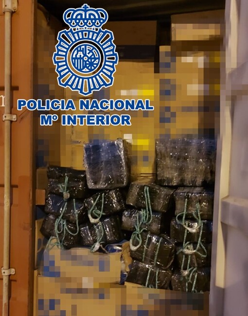Intervenidos 450 kilos de cocaína de un contenedor de Brasil con destino Valencia