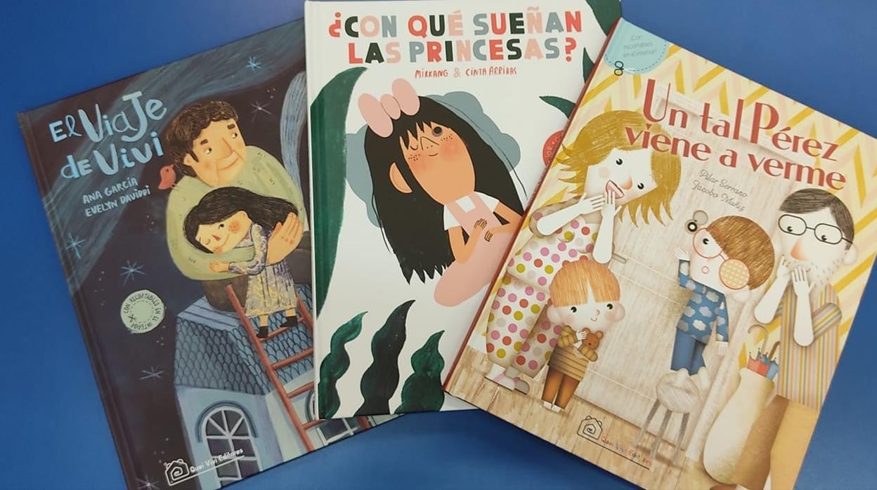 Tres de los libros publicados por 'Quei Vivi Editores'