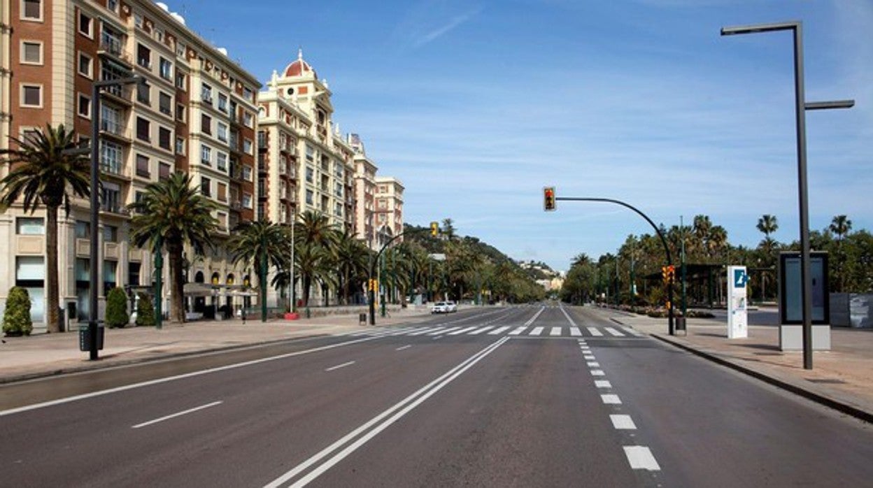 Imagen de una calle desierta en el primer estado de alarma decretado en marzo del año pasado