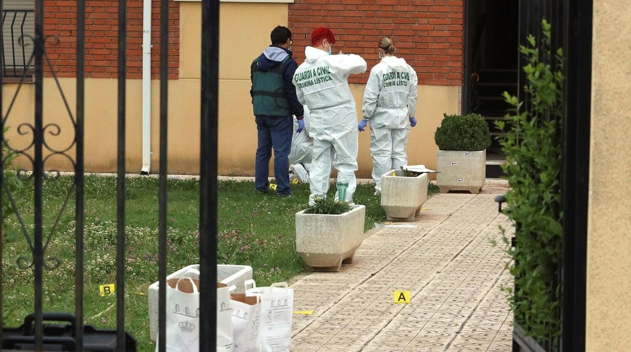 Vivienda donde ocurrió el suceso, en Doñinos (Salamanca)