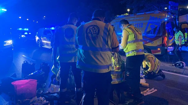 Muere un motorista de 22 años tras colisionar con un VTC en Moncloa