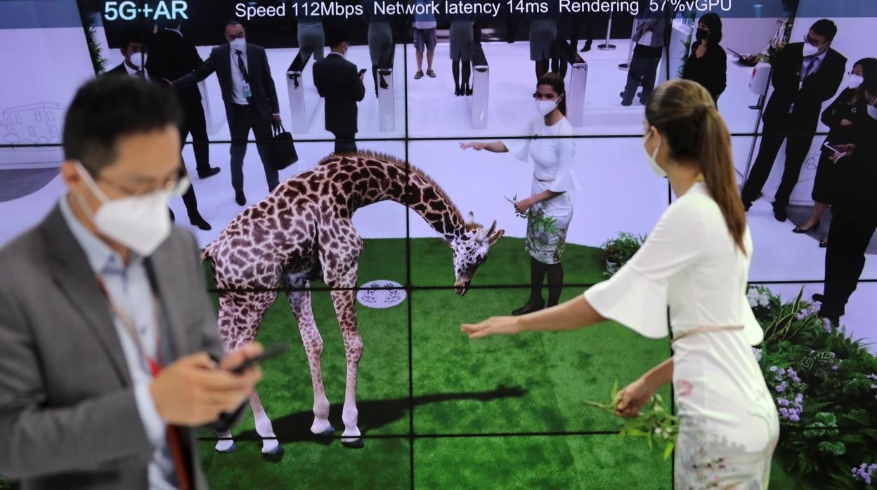 El pabellón de la china Huawei en el MWC 2021