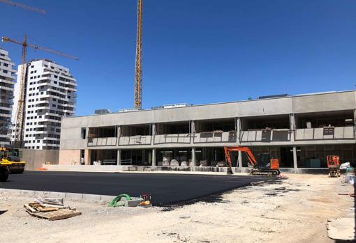 Vista general de las obras del nuevo colegio público 'Les Arts' en Valencia