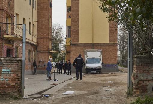 La Policía, en una reciente redada en la calle de San Dalmacio