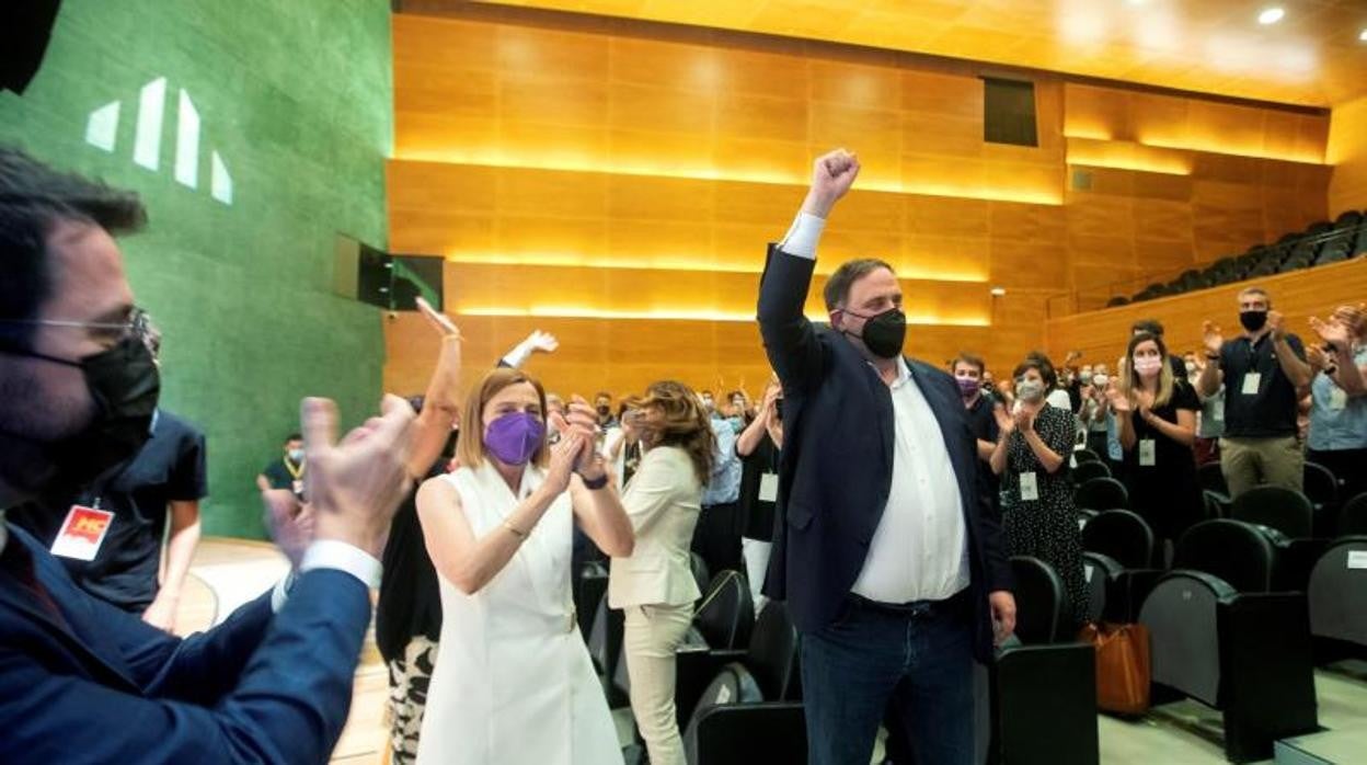 Junqueras, en la primera reunión con la dirección de ERC tras los indultos