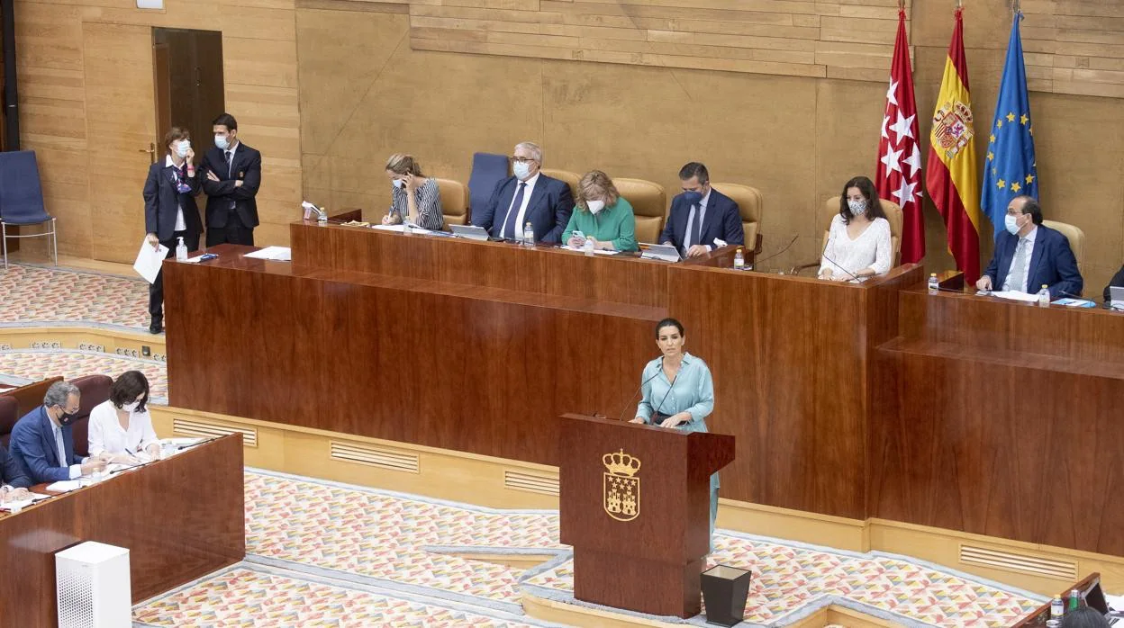 Rocío Monasterio en la Asamblea de Madrid