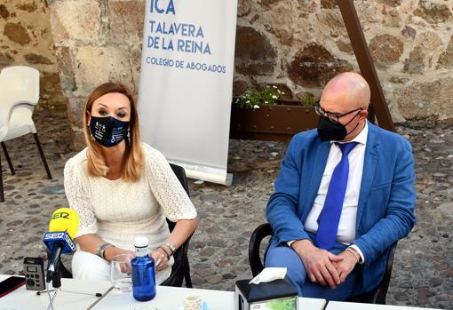 Marga Cerro, durante una rueda de prensa en Talavera este lunes