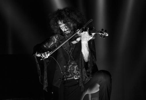 El violinista durante un concierto