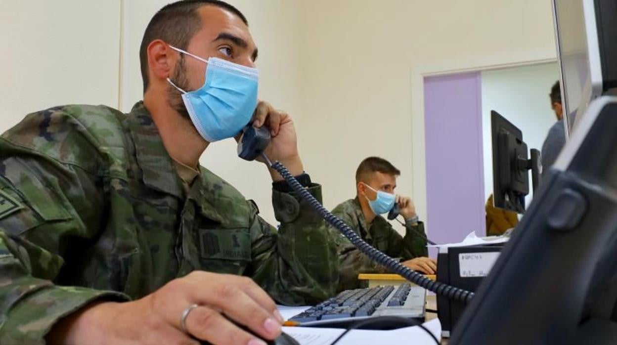 El Ejército se ha sumado a los dispositivos de rastreo de los contagios en Aragón. Los equipos de los centros de salud están desbordados