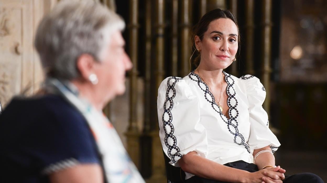 Tamara Falcó, durnte su intervención en «Diálogos en la Catedral para la concordia»