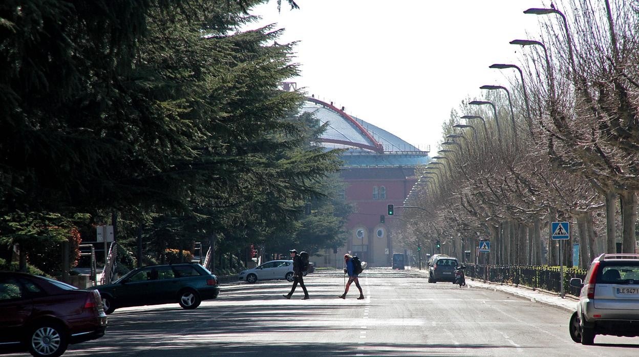 Una calle de León, durante el Estado de Alarma