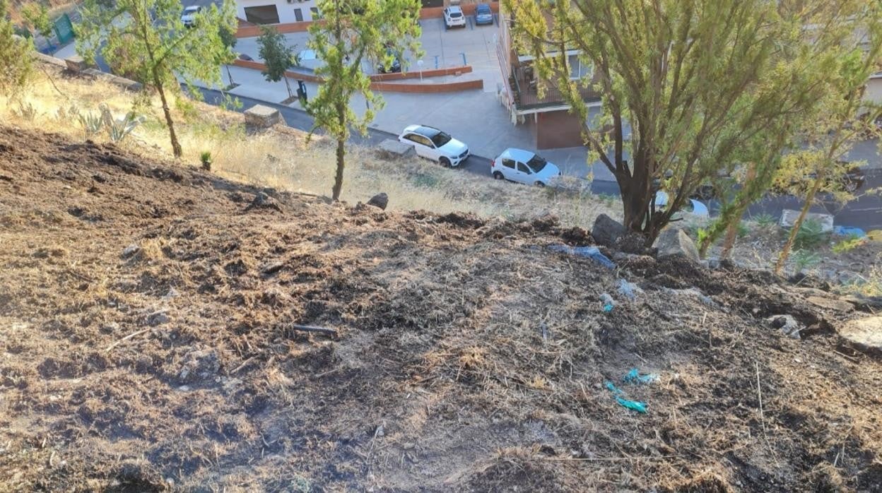 Estado del rodadero tras el incendio