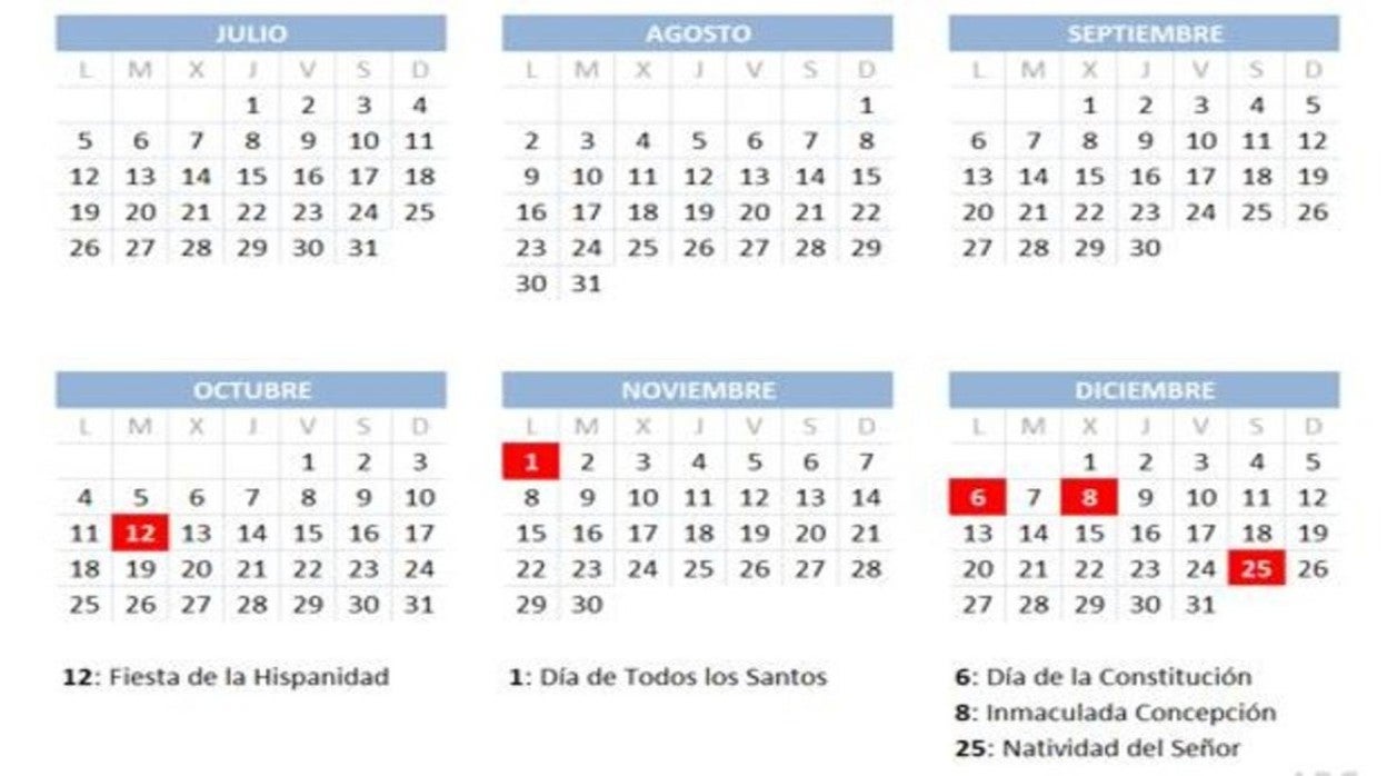 Calendario de días festivos de la Comunidad de Madrid en 2021