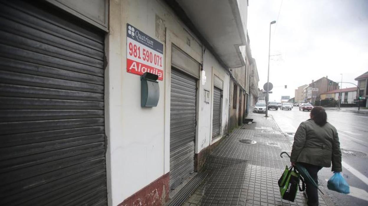 Bloque de viviendas en alquiler en una calle de Santiago